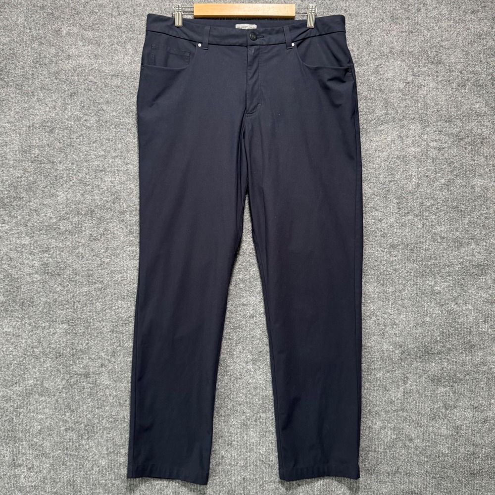 VRST Athletic Pants 36x34 Navy‎ Blue Commuter Chino Stretch Performance Taper